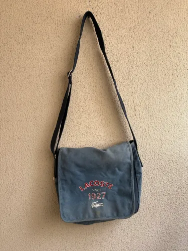 Bolsa Lacoste Azul Vintage Anos 2000 Y2K