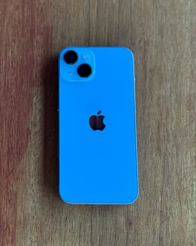 Iphone 14 azul 128gb usado