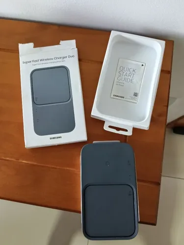 Carregador por Indução Samsung Super Fast Wireless Charger Duo 15W - Original (Pouco Uso)