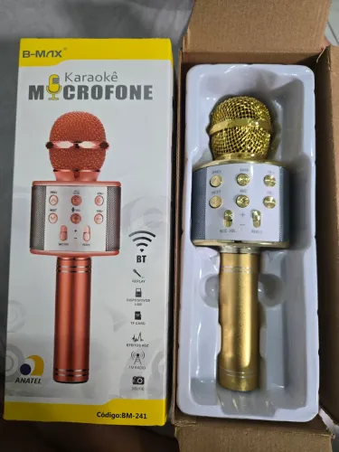 microfone de karaokê Bluetooth