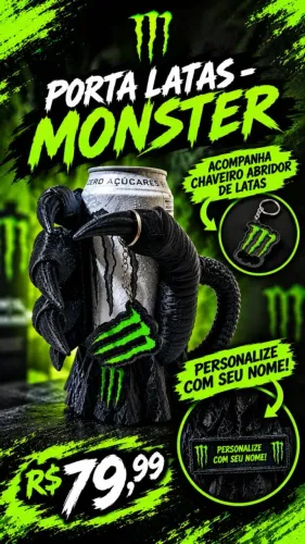Porta latas Monster