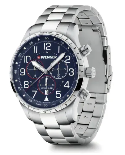 Relógio Masculino Suíço Wenger Attitude Chrono Azul