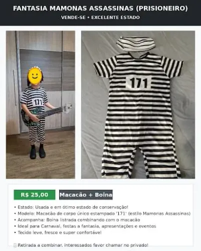 Fantasia infantil "Mamonas Assassinas"