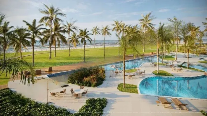 PRAIA DOS CARNEIROS - Apartamento com 2 quartos, 61 m², térreo no melhor resort de Carneir