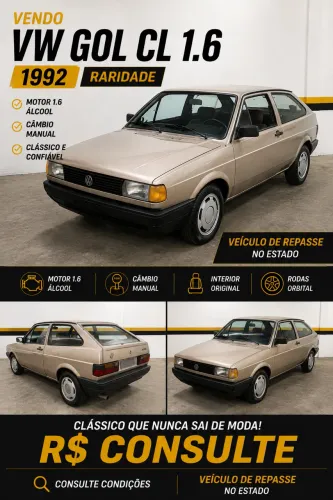 Volkswagen Gol Geração I CL 1.6 2P 1992
