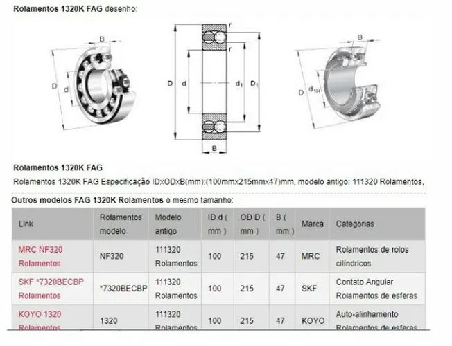 Rolamento 1320K