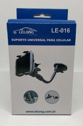 Suporte Veicular Para Celular ou GPS com Ventosa Lelong LE-016 Novo na Caixa