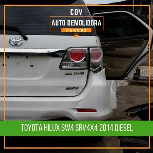 Sucata Hilux SW4 SRV4x4 Automática Disponível para venda de peças