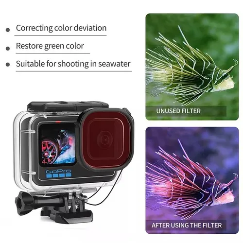 Gopro assessórios case estanque hero 9 +3filtros 