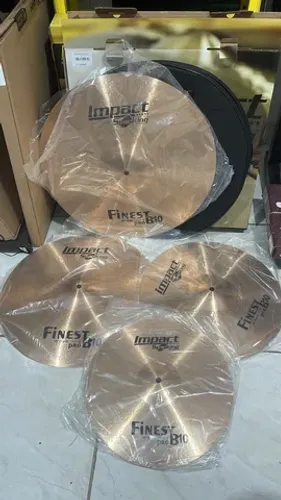Kit de Pratos Para Bateria Spanking Liga B10