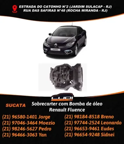 Sobrecarter com Bomba de óleo Renault Fluence