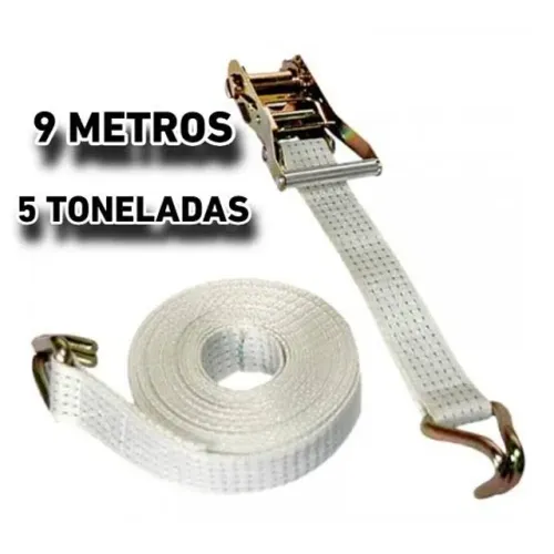 Kit catraca + Cinta 5 toneladas x 9mt e ganchos