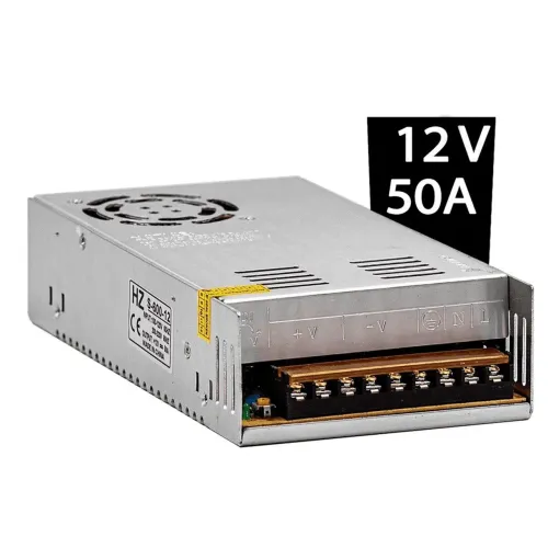 Fonte chaveada de Alimentação 12V 50A - 50 amperes ,  Para Equipamentos Eletrônicos