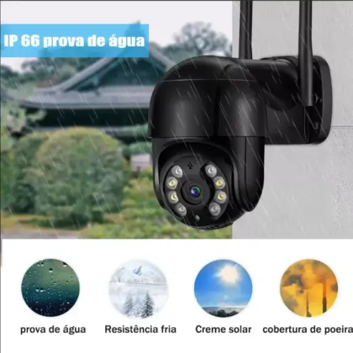 Câmera IP Wi-Fi Rotativa Externa Dome HD Icsee Full HD c/ Detecção Humana