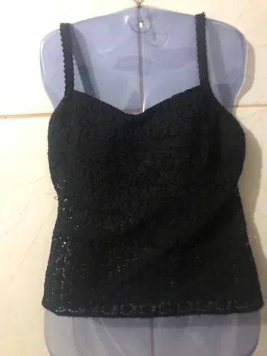 Blusa preta de renda (P)