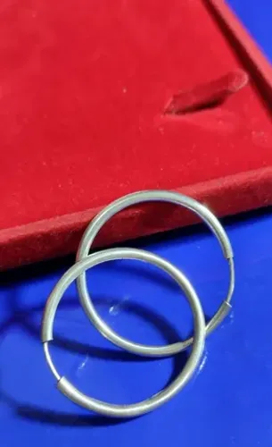 Argola de Prata 32 mm 4.50 Gramas Tubo2 mm