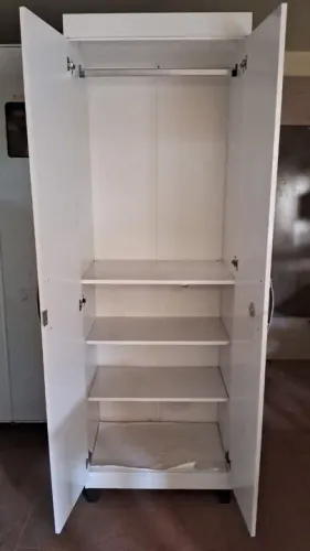Armário Multiuso 02 Portas Branco (1,90m de Altura)