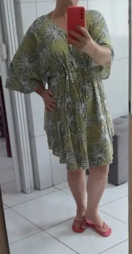 Vestido estampado floral verde