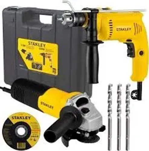 Kit Furadeira de Impacto 1/2 Pol. 600W e Esmerilhadeira Angular 4.1/2 Pol. 750W