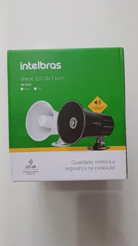 Sirene 120 db sir 3000 branca alarme novo!