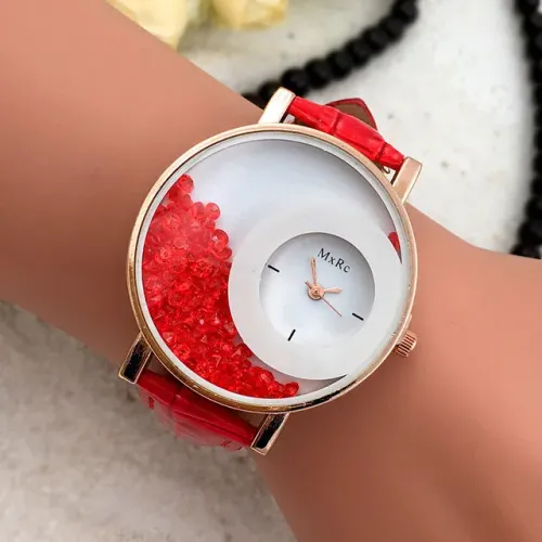 Relógio De Pulso Feminino Com Strass