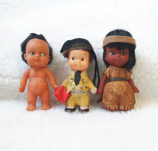 3 bonequinhas antigas mini dolls
