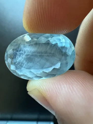 Água-Marinha Natural - 28ct | Pedra Oval Facetada | Peça Única
