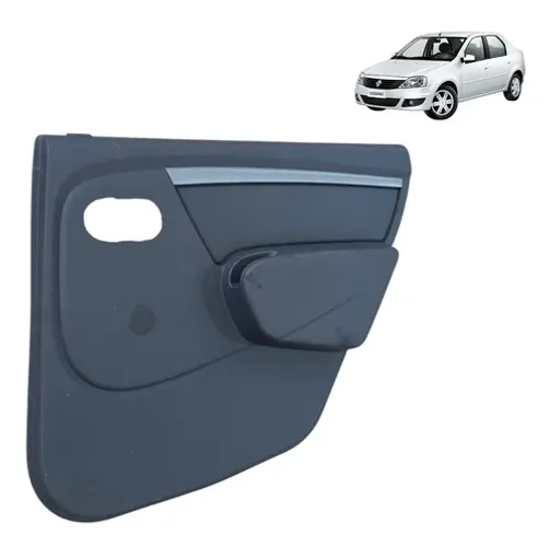Forro Porta Traseiro Lado Direito Renault Logan 2008 2013 Cinza-escuro