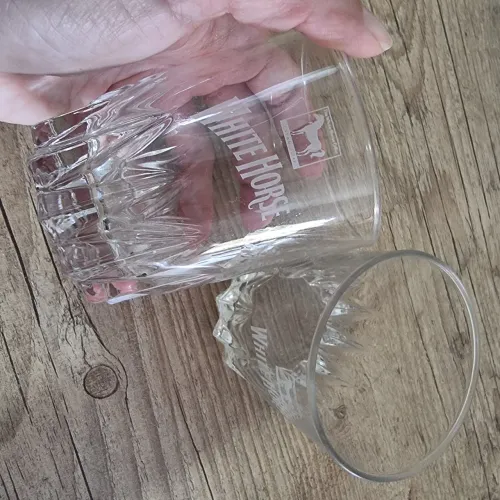 Copo cristal vidro whisky with house 2 dois 