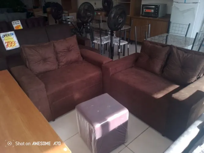 Sofá 4 lugares compacto entrega grátis 