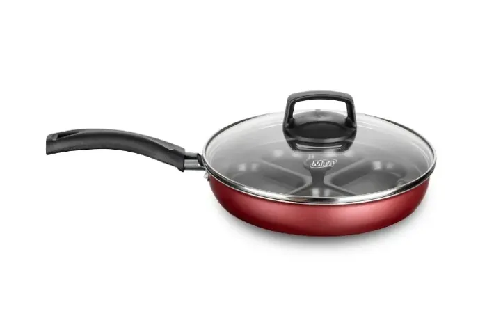 Frigideira Cereja 22cm MTA Antiaderente 4 Ovos Poché Coração