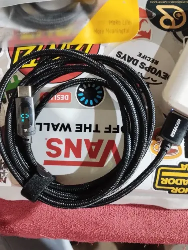 Cabo Essager 100W, USB Tipo C para Carregamento Rápido, Cabo de Dados