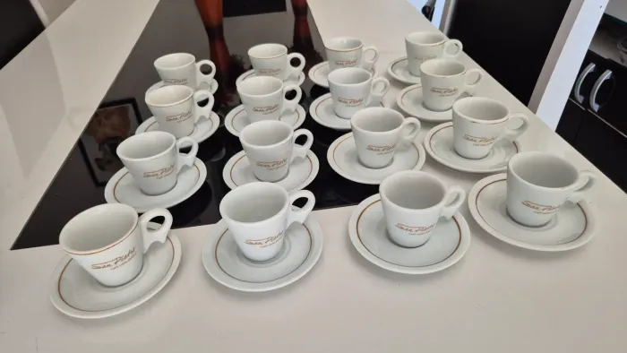 Xícaras de café jogo com 16 xícaras+pires