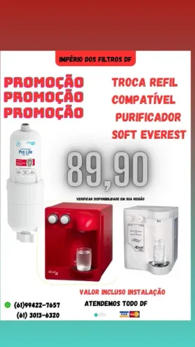 Refil compatível purificador soft Everest 
