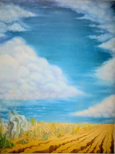 Painel a óleo 90cm x 70cm