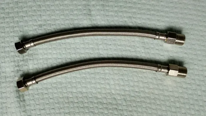 Par de rabichos flexíveis inox 30 cm Fabrimar