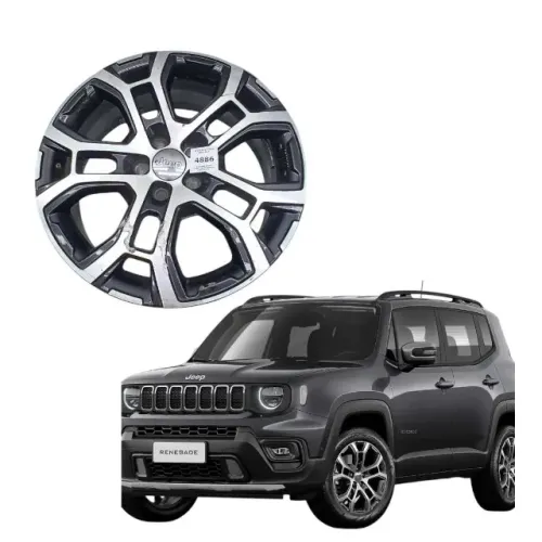 Roda Aro 18 Jeep Renegade Diamantada 2022 a 2025 T270 5x110    etq4886
