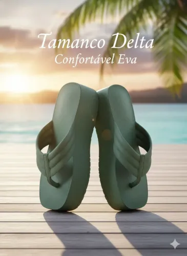 Chinelo Plataforma Verde Delta 
