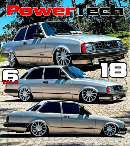 Jogo de Rodas Chevrolet Chevette Power Tech aro 18 Prata 4X100 novas