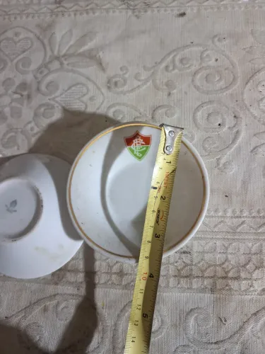 Xícara de porcelana com emblema de time de futebol 2 unidades 