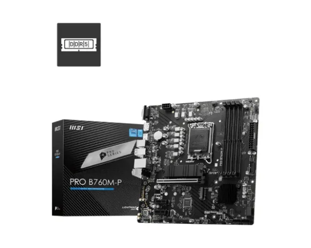 Placa Mãe MSI PRO B760M-P, LGA 1700, DDR5, mATX, M.2 NVMe, HDMI e DisplayPort - PROB760M-P