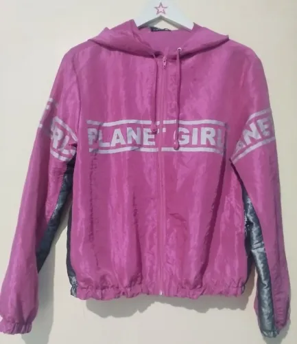 Jaqueta Planet Girl Rosa com Capuz