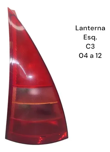 Lanterna Traseira Esquerda C3 2003 A 2006 Vermelha