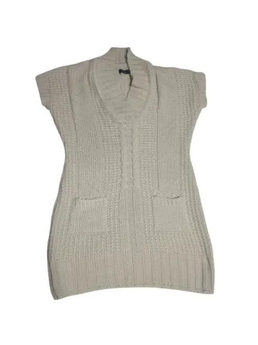 Vestido de tricô bege com bolsos G
