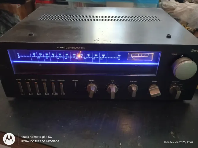 Receiver s96 gradiente único dono ( leds azul)