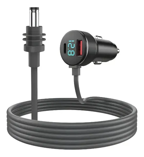Cabo alimentação 3 em 1 para Starlink mini usb tipo-C 3 metros com voltímetro para carros 