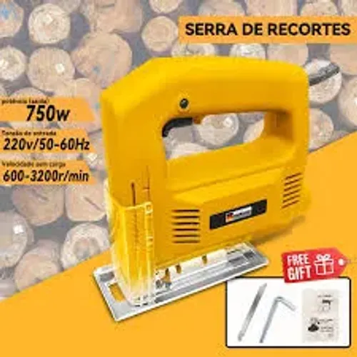 Serra Tico Tico Profissional 750W Base Ajustável Corta Madeira Metal Aluminio Plastico