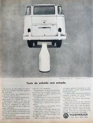 VW Kombi - Propaganda original de revista de época - escolha a sua