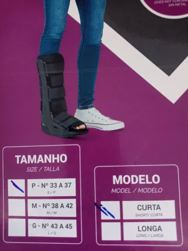 Bota imobilizadora Tam P (nova, pouco uso)