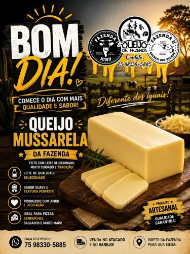 Queijo Mussarela da Fazenda Atacado e Varejo